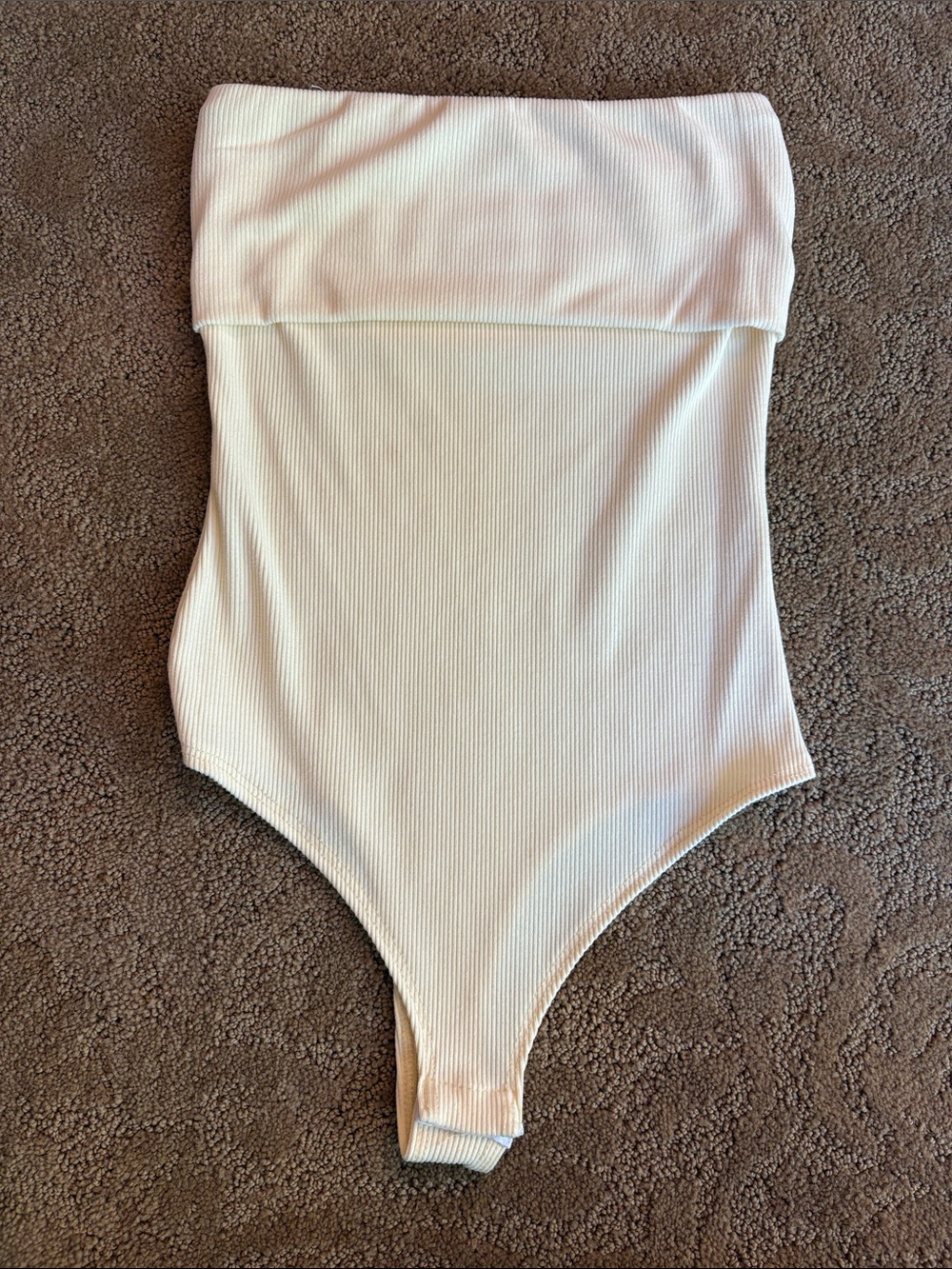 T.J.Maxx Ribbed Strapless Bodysuit in Yellow